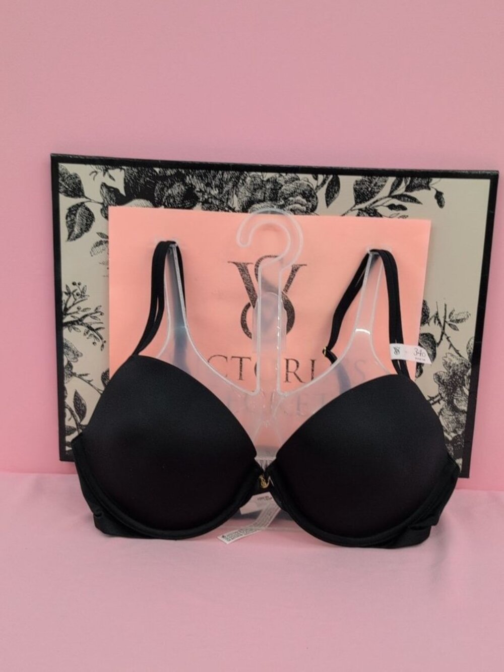 Victoria Secret Very Sexy Smooth Underwire Push Up Bra 34D Jet Black